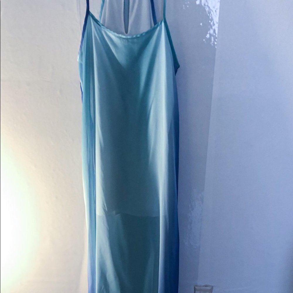 Multi-colored blue dress